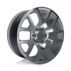 PR169 - 22in, Cast Aluminum, Silver W/ Machined Spokes, 22X9, 6X5.5, 28mm, 757558649655, 757558649655
