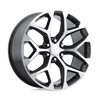 PR176 - 22in, Cast Aluminum, Gunmetal Machined, 22X9, 6X5.5, 24mm, 757558662791, SAE J2530 JWL VIA, 757558662791