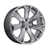 PR166 - 22in, Cast Aluminum, Hyper Silver, 22X9, 6X5.5, 24mm, 757558566624, 757558566624