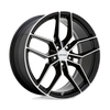 P5C - 17in, Cast Aluminum, Gloss Black W/ Mach Cut Face, 17X8, 5X115, 40mm, 195338080432, 195338080432