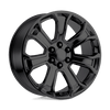 PR166 - 20in, Cast Aluminum, Gloss Black, 20X9, 6X5.5, 24mm, 757558665372, 757558665372