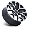 PR177 - 20in, Cast Aluminum, Gloss Black Machined Face, 20X9, 6X5.5, 24mm, 194933327195, SAE J2530 JWL VIA, 194933327195
