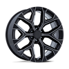 PR177 - 22in, Cast Aluminum, Gloss Black Milled, 22X9, 6X5.5, 24mm, 194933163717, SAE J2530 JWL VIA, 194933163717