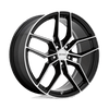 P5C - 19in, Cast Aluminum, Gloss Black W/ Mach Cut Face, 19X8, 5X120, 35mm, 195338080678, 195338080678