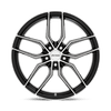 P5C - 19in, Cast Aluminum, Gloss Black W/ Mach Cut Face, 19X8, 5X120, 35mm, 195338080678, 195338080678