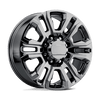 PR207 - 20in, Cast Aluminum, Black Chrome, 20X8.5, 8X180, 47mm, 757558761739, SAE J2530 JWL VIA, 757558761739