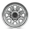 Echo - 18in, Flow Formed Aluminum, Gloss Silver W/ Machined Face, 18X9, 8X170, 12mm, 194933415687, SAEJ2530, 194933415687