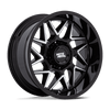 Turbine - 20in, Cast Aluminum, Gloss Black W/ Machined Face, 20X10, 6X135, -18mm, 194933338115, SAE J2530 JWL VIA, 194933338115
