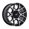 Mason - 17in, Cast Aluminum, Gloss Black W/ Machined Face, 17X8.5, 6X5.5, 0mm, 194933383924, SAE J2530 JWL VIA, 194933383924