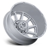 Circuit Dually - 22in, Cast Aluminum, Gloss Silver W/ Machined Face, 22X8.25, 10X225, -202mm, 194933445660, SAE J2530 JWL VIA, 194933445660
