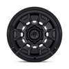 Mondo - 17in, Cast Aluminum, Matte Black W/ Gloss Black Lip, 17X8.5, 6X5.5, 20mm, 194933366774, SAE J2530 JWL VIA, 194933366774