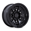 Mondo - 17in, Cast Aluminum, Matte Black W/ Gloss Black Lip, 17X8.5, 6X5.5, -10mm, 194933366781, SAE J2530 JWL VIA, 194933366781