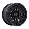 Mondo - 17in, Cast Aluminum, Matte Black W/ Gloss Black Lip, 17X8.5, 6X5.5, -10mm, 194933366781, SAE J2530 JWL VIA, 194933366781