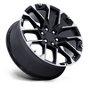 PR224 - 22in, Cast Aluminum, Gloss Black W/ Machined Face, 22X9, 6X5.5, 28mm, 194933332557, 194933332557