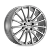 P3A - 19in, Cast Aluminum, Silver W/ Machined Cut Face, 19X8, 5X4.5, 40mm, 195338033902, 195338033902