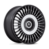 Tiara - 22in, Cast Aluminum, Satin Black Bright Mach Face, 22X9, 5X112/120, 35mm, 194933292691, SAE J2530 JWL VIA, 194933292691