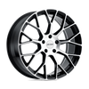 P2B - 20in, Cast Aluminum, Gloss Black W/ Mach Cut Face, 20X8.5, 5X4.5, 40mm, 195338034435, 195338034435