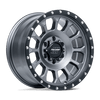 Rockwell - 17in, Cast Aluminum, Matte Graphite W/ Black Lip, 17X8.5, 6X5.5, 0mm, 844658056602, 844658056602
