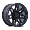 Roughneck - 17in, Cast Aluminum, Matte Black, 17X8, 6X4.5, 20mm, 194933384266, SAE J2530 JWL VIA, 194933384266