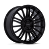 P1D - 20in, Cast Aluminum, Gloss Black, 20X8.5, 5X112, 40mm, 194933330706, 194933330706