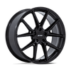 P1E - 19in, Cast Aluminum, Gloss Black, 19X8, 5X110, 40mm, 194933369546, SAE J2530 JWL VIA, 194933369546