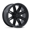 Snare - 16in, Cast Aluminum, Matte Black, 16X8, 5X4.5, 0mm, 194933405435, SAEJ2530, 194933405435