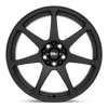 Battle - 17in, Cast Aluminum, Matte Black, 17X8, 5X100, 43mm, 194933195060, SAE J2530 JWL VIA, 194933195060