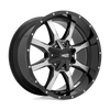 MO970 - 20in, Cast Aluminum, Gloss Black W/ Machined Face, 20X10, 5X5.0/5.5, -24mm, 885463076898, SAE J2530, 885463076898