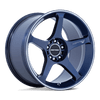 Battle V - 18in, Flow Formed Aluminum, Obsidian Blue Mach Lip Stripe, 18X9.5, 5X4.5, 0mm, 194933376551, SAE J2530 JWL VIA, 194933376551