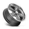 Roadster - 20in, Cast Aluminum, Matte Gun Metal Machined, 20X8, 5X5.0, 1mm, 885463898292, 885463898292
