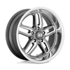 Cten - 20in, Cast Aluminum, Matte Gun Metal Milled, 20X10, 5X5.0, 1mm, 885463898766, 885463898766