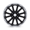 Rambler 6 - 20in, Cast Aluminum, Gloss Black Diamond Cut Lip, 20X8, 6X5.5, 1mm, 194933343720, SAE J2530 JWL VIA, 194933343720
