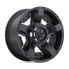 Rockstar II - 18in, Cast Aluminum, Matte Black W/ Accents, 18X9, 5X4.5/5.0, 30mm, 885463085173, SAE J2530 JWL-T VIA, 885463085173