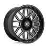 Grenade II - 20in, Cast Aluminum, Gloss Black Milled, 20X9, 6X5.5, 18mm, 885463802121, SAEJ2530 JWL-T VIA, 885463802121