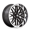 Santa Cruz - 20in, Cast Aluminum, Gloss Black W/ Diamond Cut Lip, 20X8.5, 5X5.0, 6mm, 194933183739, 194933183739