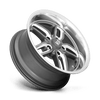Cten - 22in, Cast Aluminum, Matte Gun Metal Milled, 22X8.5, 5X5.0, 1mm, 885463898803, 885463898803