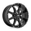 MO970 - 18in, Cast Aluminum, Gloss Black W/ Spot Milled Lip, 18X10, 5X5.0/5.5, -24mm, 194933011490, SAEJ2530, 194933011490
