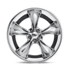 Legend - 17in, Cast Aluminum, Chrome Plated, 17X7, 5X4.75, 1mm, 885463876115, 885463876115