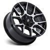 Mason - 17in, Cast Aluminum, Gloss Black W/ Machined Face, 17X8.5, 6X135/5.5, 12mm, 194933355679, SAE J2530 JWL VIA, 194933355679