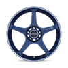 Battle V - 18in, Flow Formed Aluminum, Obsidian Blue Mach Lip Stripe, 18X8.5, 5X100, 30mm, 194933332915, SAE J2530 JWL VIA, 194933332915