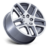 PR203 - 22in, Cast Aluminum, Gunmetal Machined, 22X9, 6X5.5, 28mm, 194933359028, SAE J2530 JWL VIA, 194933359028