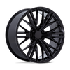PR227 - 24in, Cast Aluminum, Gloss Black, 24X10, 6X5.5, 24mm, 194933374533, SAE J2530 JWL VIA, 194933374533