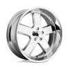 Hustler - 20in, Cast Aluminum, Chrome Plated, 20X8, 5X5.0, 1mm, 885463897929, 885463897929