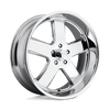 Hustler - 20in, Cast Aluminum, Chrome Plated, 20X8, 5X5.0, 1mm, 885463897929, 885463897929