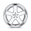 Hustler - 20in, Cast Aluminum, Chrome Plated, 20X8, 5X5.0, 1mm, 885463897929, 885463897929