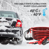 1 Gauge 30 ft Jumper Cables, 800A Heavy Duty Battery Booster Cable Set with Alligator Clamps and Carry Bag for Cars, Trucks and SUVs