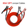8 Gauge 12 ft Jumper Cables, Heavy Duty Battery Booster Cable Set with Alligator Clamps and Carry Bag for Cars, Trucks and SUVs