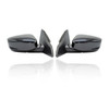 Door Mirror Replacement for 17-17 Honda Accord Coupe - Power Non-Heated Manual Folding Without Signal Matte Black Cover Unpainted Pair Left Driver + Right Passenger Set 76200T3LA21ZE 76250T3LA21ZE