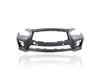 Bumper Cover -  Compatible/Replacement for '14-17 Infiniti Q50/Hybrid Sport/Red 400 - Front Primed With Sensor Hole, 620224HE0H, CAPA