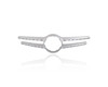 Grille Molding -  Compatible/Replacement for '14-16 Mercedes-Benz E250/350/400/550 Sedan/Wagon - Silver Without Camera Hole, 2128850622